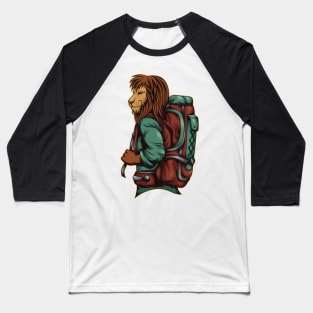 Backpacker Lion Baseball T-Shirt